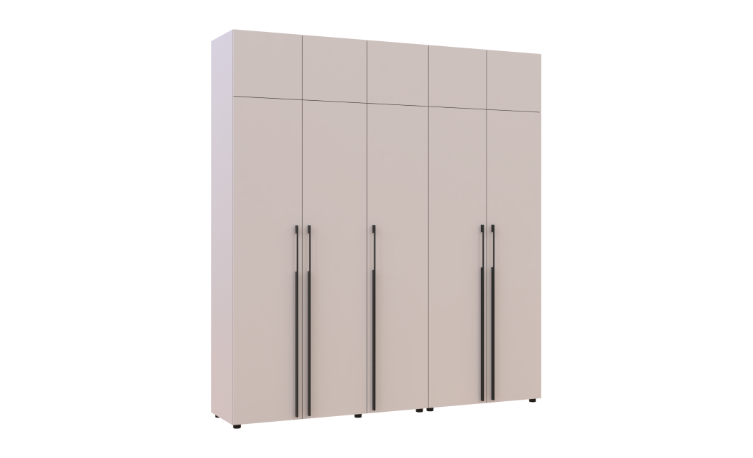 Kleiderschrank mit Aufsatz Doros Kasper Kaschmir 2+3 Türen 225x50x245 (42005524)
