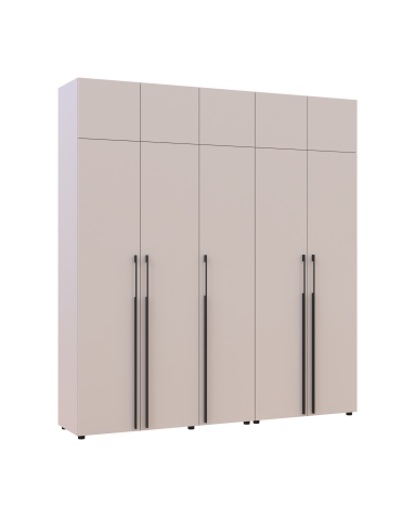 Kleiderschrank mit Aufsatz Doros Kasper Kaschmir 2+3 Türen 225x50x245 (42005524)