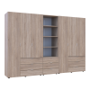 Kleiderschrank Doros Gelar Sonoma Eiche 3+3 Türen Säulenschrank 292,4x49,5x203,4 (42005184)