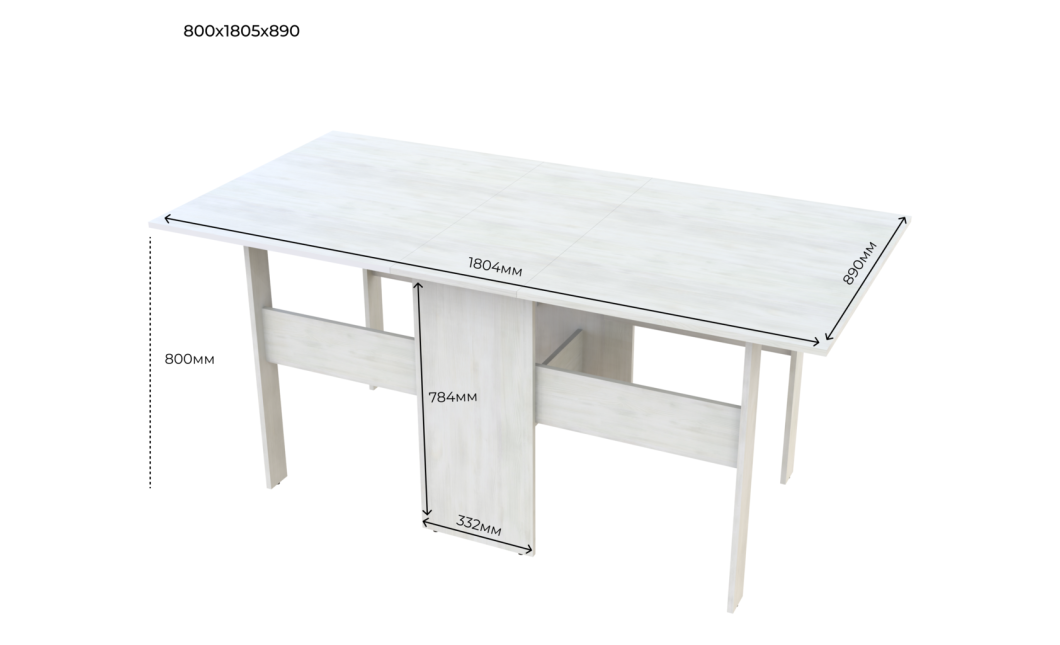 Esstisch Doros Toronto Weißeiche 180x89x80 (41510094)
