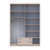 Kleiderschrank Doros Rondi mit Drehtüren mit Oberschrank Kaschmir 4 Türen 160x52x236 (80738479)