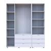 Kleiderschrank Doros Gelar Weiß 3 Türen Säulenschrank 176,2x49,5x203,4 (42005163)