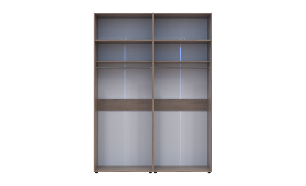 Kleiderschrank mit Aufsatz Doros Kasper Cremona Cannolo 2+2 Türen 180x50x245 (42005523)
