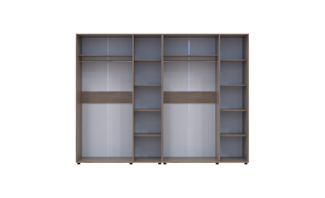Kleiderschrank Doros Kasper Cremona Cannolo 3+3 Türen 270x50x204 (42005517)