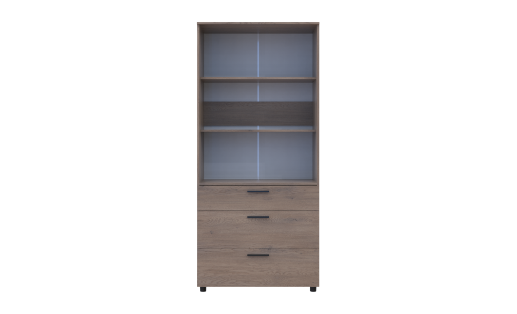 Kleiderschrank Doros Thorn Cremona Cannolo 2 Türen 3 Schubladen Böden 90x51,6x200 (44900430)