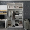 Kleiderschrank Doros G-Caiser Schiebetüren Weiß Graphitgrau 2 Türen 160x60x240 (42005087)