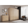 Kleiderschrank Doros Gelar Set mit Drehtüren Sonoma Eiche 2+4 Türen 232,5x49,5x203,4 (42002118)