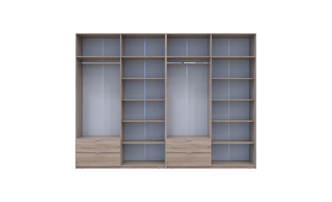 Kleiderschrank Doros Lukas Sonoma Eiche 4+4 Türen 320x50x240 (42005127)