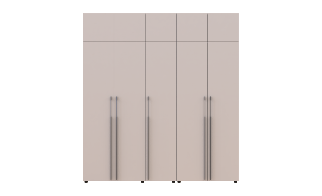 Kleiderschrank mit Aufsatz Doros Kasper Kaschmir 2+3 Türen 225x50x245 (42005524)