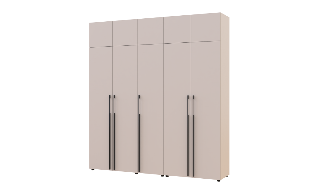 Kleiderschrank mit Aufsatz Doros Kasper Kaschmir 2+3 Türen 225x50x245 (42005524)