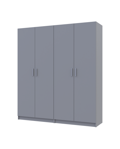 Kleiderschrank-Set Doros Promo Grau 2+2 Türen 180x48x204 (80737766)