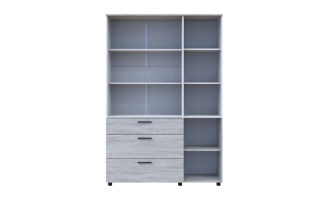Kleiderschrank Doros Thorn Natti Kiefer/Weiß 3 Türen 3 Schubladen Böden 135x51,6x200 (44900510)
