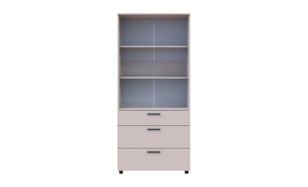 Kleiderschrank Doros Thorn Kaschmir 2 Türen 3 Schubladen Böden 90x51,6x200 (44900450)