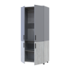 Kleiderschrank Doros Thorn Natti Kiefer/Grau 2 Türen Kleiderstange 90x51,6x200 (44900463)