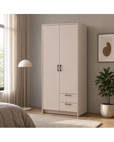Kleiderschrank Doros Rondi mit Drehtüren Kaschmir 2 Türen 82x52x195 (80738467)
