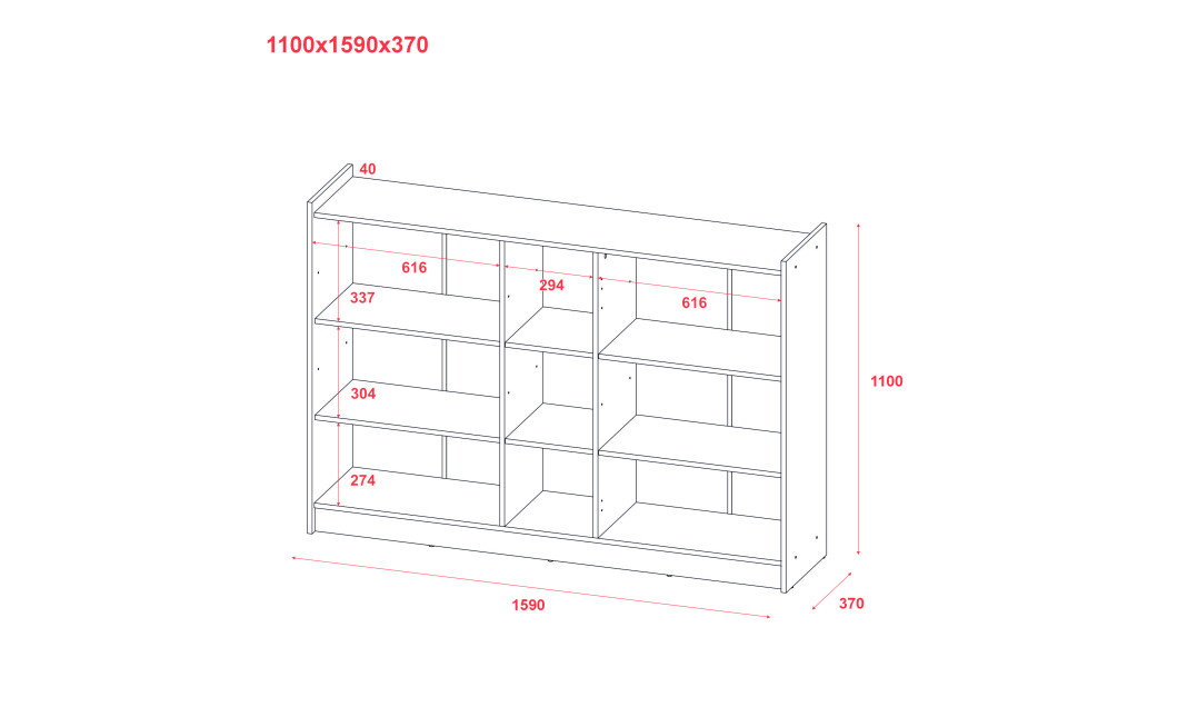 Schuhschrank Doros Kassel mit Spiegel Graphit 5 Türen 159×40×110 (42005499)