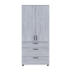 Kleiderschrank Doros Thorn Natti Kiefer 2 Türen 3 Schubladen Böden 90x51,6x200 (44900434)