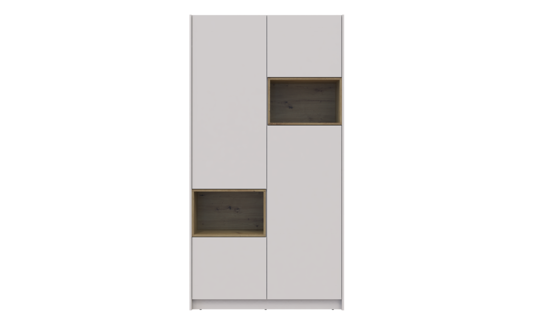 Kleiderschrank Doros Dale Kaschmir/Artisan Eiche 2 Türen 115,2x52x220 (80737725)