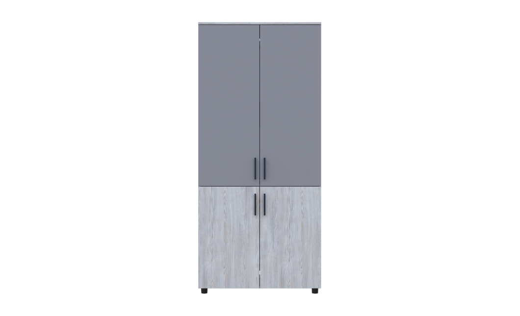 Kleiderschrank Doros Thorn Natti Kiefer/Grau 2 Türen Kleiderstange 90x51,6x200 (44900463)