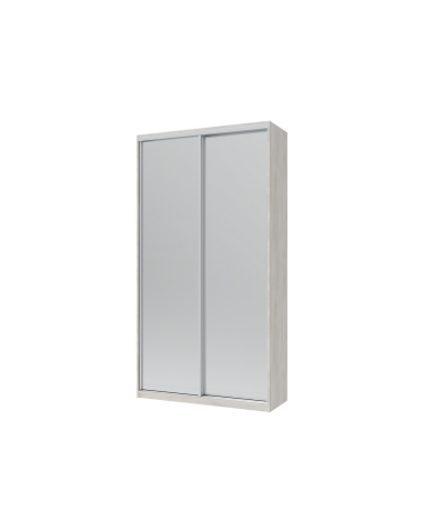 Kleiderschrank Doros City Light Schiebetüren Weißeiche mit Spiegel 120x60x225 (42002041)