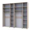 Kleiderschrank mit Aufsatz Doros Kasper Kaschmir 3+3 Türen 270x50x245 (42005526)