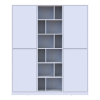 Kleiderschrank Doros Morgan Weiß 2 Türen 180x38,5x210 (42001246)