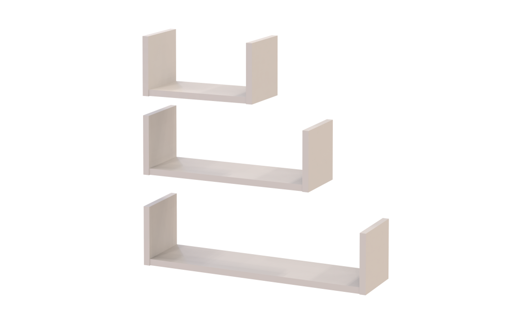 Regal-Set Doros Feel Kaschmir 3-teilig 30/45/60x15x15 (41516079)