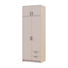 Kleiderschrank Doros Rondi mit Drehtüren mit Oberschrank Kaschmir 2 Türen 82x52x236 (80738469)
