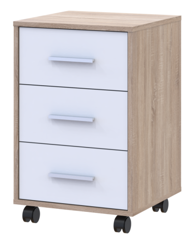 Rollcontainer Doros T3 Sonoma Eiche Weiß 43x42x66,4 (41902060)