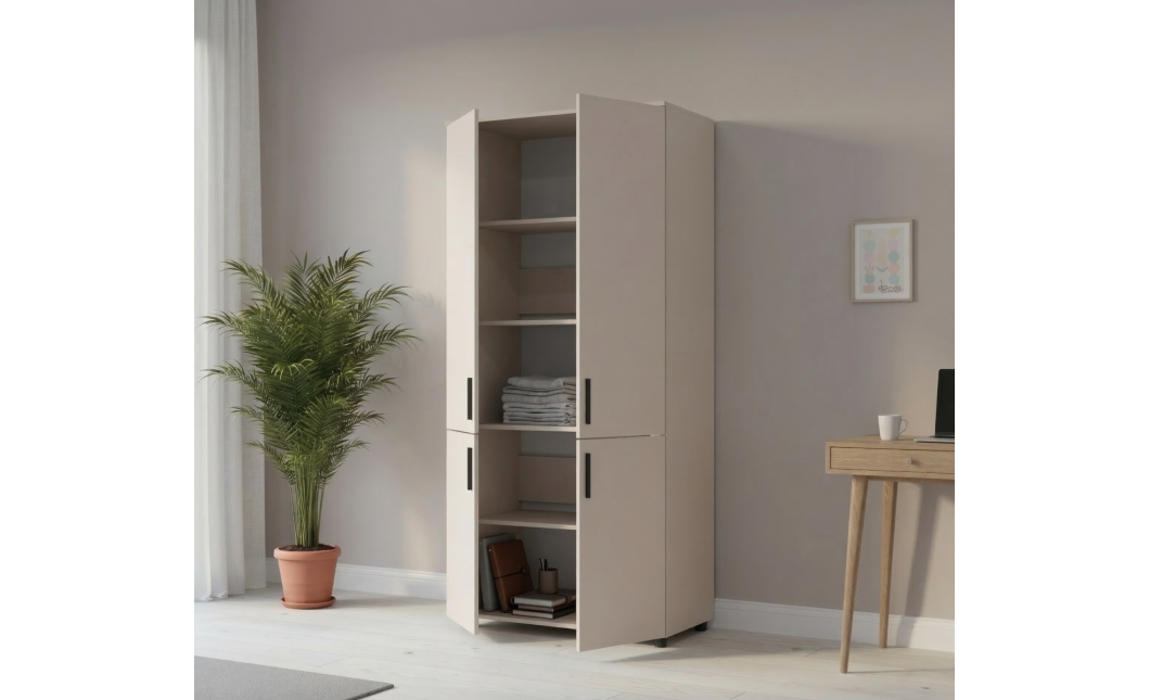 Kleiderschrank Doros Thorn Kaschmir 2 Türen Böden 90x51,6x200 (44900448)