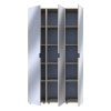 Kleiderschrank Set Doros Gelar Kaschmir mit 3 Spiegeln 117x49,5x203,4 (42005104)