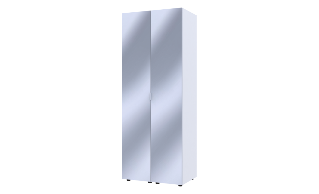 Kleiderschrank Set Doros Gelar Weiß mit 2 Spiegeln 78x49,5x203,4 (42002163)