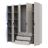 Kleiderschrank Doros Gelar Kaschmir 4 Türen mit Spiegel 194x49,5x203,4 (80737659)