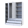 Kleiderschrank Doros Gelar Weiß 3 Türen Säulenschrank 176,2x49,5x203,4 (42005163)