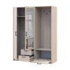 Drehtürenschrank Doros Rondi mit Kleiderstange und Spiegel Kaschmir 2 Türen 142x52x195 (42005400)