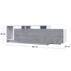 TV-Ständer Doros U2 Beton/Weiß 160x38x48 (41510090)