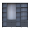 Kleiderschrank Doros Gelar Graphitgrau 4 Türen Säulenschrank 215x49,5x203,4 (42005170)
