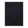 Kleiderschrank Doros G-Caiser Schiebetüren Kaschmir/Schwarz 2 Glas 2 Türen 180x60x240 (42005326)