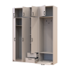 Drehtürenschrank Doros Rondi mit Kleiderstange und Oberschrank Kaschmir 3 Türen 181x52x236 (42005395)