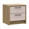 Nachttisch Doros Rondi Eiche Artisan/Kaschmir 2 Schubladen 40x35x40 (41516287)