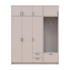 Drehtürenschrank Doros Rondi mit Kleiderstange und Oberschrank Kaschmir 3 Türen 181x52x236 (42005395)