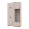 Kleiderschrank Doros Rondi mit Kleiderstange und hohem Oberschrank Kaschmir 2 Türen 142x52x260 (42005397)