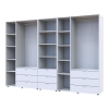 Kleiderschrank Doros Gelar Weiß 3+3 Türen Säulenschrank 292,4x49,5x203,4 (42005166)