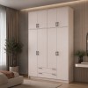 Kleiderschrank Doros Rondi mit Drehtüren mit Oberschrank Kaschmir 4 Türen 160x52x260 (80738488)