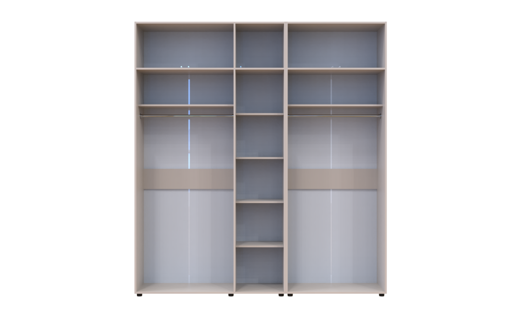 Kleiderschrank mit Aufsatz Doros Kasper Kaschmir 2+3 Türen 225x50x245 (42005524)