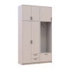 Kleiderschrank Doros Rondi mit Kleiderstange und hohem Oberschrank Kaschmir 2 Türen 142x52x260 (42005397)