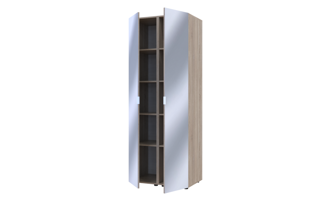 Kleiderschrank Set Doros Gelar Sonoma Eiche mit 2 Spiegeln 78x49,5x203,4 (42002165)