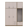 Kleiderschrank Doros Rondi mit Kleiderstange und hohem Oberschrank Artisan Eiche/Kaschmir 3 Türen 181x52x260 (42005288)