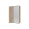 Kleiderschrank Doros City Light Schiebetüren Sonoma Eiche mit Spiegel 150x60x225 (42002039)