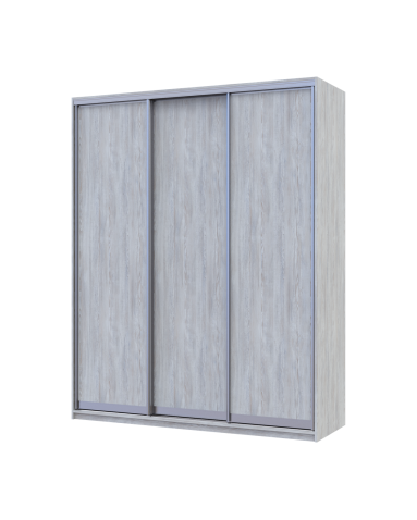 Kleiderschrank Doros City Light Natti Luc Schiebetüren 3 Türen 225x60x225 (80736526)